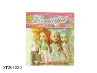 ST264330 - Four 3.5 -inch solid body little Barbie