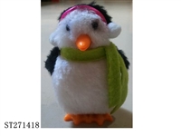 ST271418 - 彩袋上链圣诞企鹅可装糖管