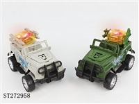 ST272958 - PULL LINE CHARIOT CAR WITH LIGHT CANDY TOY