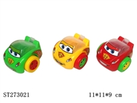 ST273021 - MINI CARTOON CAR (MIXED 3 COLORS) (CANDY TOY)