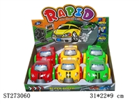 ST273060 - MINI CARTOON CAR (MIXED 3 COLORS) (CANDY TOY)