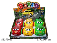 ST273061 - MINI CARTOON CAR (MIXED 3 COLORS) (CANDY TOY)