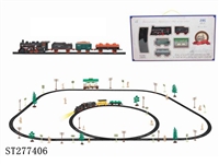 ST277406 - B/O CLASSIC RAIL TRIAN SET WITH BUS SHELTER & LIGHT /106PCS