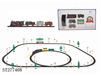 ST277408 - B/O CLASSIC RAIL TRIAN SET WITH BUS SHELTER & LIGHT /106PCS