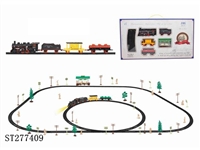 ST277409 - B/O CLASSIC RAIL TRIAN SET WITH BUS SHELTER & LIGHT /106PCS