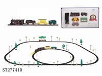 ST277410 - B/O CLASSIC RAIL TRIAN SET WITH BUS SHELTER & LIGHT /106PCS