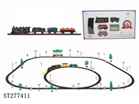 ST277411 - B/O CLASSIC RAIL TRIAN SET WITH BUS SHELTER & LIGHT /106PCS