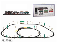 ST277412 - B/O CLASSIC RAIL TRIAN SET WITH BUS SHELTER & LIGHT /106PCS