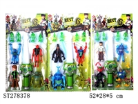 ST278378 - 14吋BEN10声光剑+公仔套装（3款）