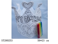 ST280253 - graffiti crown w/colored pens