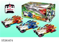 ST281674 - 4W R/C CAR WITH RED&BLUE LIGHTS
