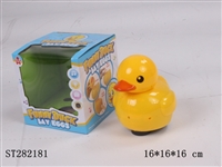 ST282181 - B/O LAY EGGS DUCK W/LIGHT AND MUSIC