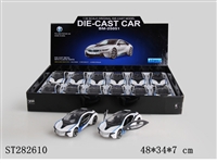 ST282610 - 1:32METAL PULL BACK CAR W/LIGHT、MUSIC