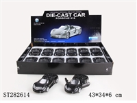 ST282614 - 1:32METAL PULL BACK CAR W/LIGHT、MUSIC