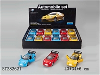 ST282621 - 1:32METAL PULL BACK CAR W/LIGHT、MUSIC