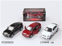ST282624 - 1:32METAL PULL BACK CAR W/LIGHT、MUSIC
