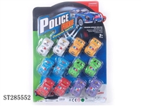 ST285552 - PULL BACK POLICE CAR (12PCS/SET)