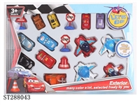 ST288043 - 7.5CM PULL BACK CARS AND PLANES SET (14PCS/SET)