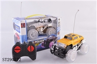 ST290172 - 1:28 4W R/C OFF-ROAD TRUCK WITH LIGHT,YELLOW&GREY 2 COLOR ASSORTED