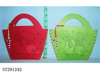 ST291242 - 红绿镂空手提袋 圣诞节工艺品