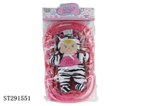 ST291551 - 10.5" COTTON DOLL SET WITH HAND BASKET