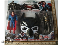 ST294438 - 2*6" BATMAN V SUPERMAN WITH LIGHT + MASK WITH LIGHT & SOUND