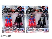 ST294445 - 5.5 INCH SUPERMAN VS BATMAN FIGURE WITH COLORFUL LIGHTS