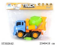 ST302642 - DIY搅拌车惯性拆装卡通工程车（四色混装）