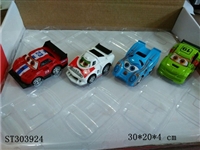 ST303924 - 卡通赛车汽车总动员回力合金车12只展示盒