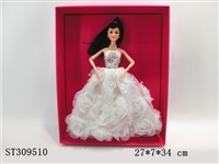 ST309510 - 11寸时尚开窗盒11关节婚纱芭比
