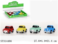 ST314486 - Q版合金车回力老爷车/12PCS