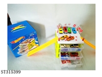 ST315399 - 1:64 SLIDING DIE CAST CAR SET WITH 16PCS OF CARS