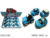 ST317728 - 12只装展示盒叮当猫卡通回力合金车(4款混装)