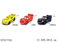 ST317744 - 单只1：32小轮带手表汽车总动员带灯光音乐（3款混装，可挑款）