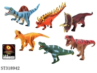 ST318942 - 13 INCH VINYL DINOSAUR WITH IC (MIXED 8 KINDS, BATTERY INCLUDED)