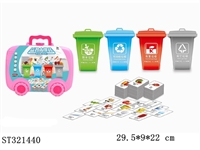 ST321440 - 粉色手提箱-垃圾分类（4个垃圾筒+100张卡片）