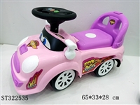 ST322535 - 粉红色婴儿滑行助步车大轮带音乐