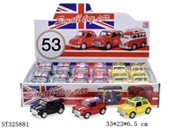 ST325881 - PULL BACK DIE CAST MINI CAR WITH OPENING DOORS