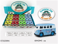 ST325994 - PULL BACK DIE CAST BUS WITH PATTERN