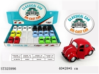 ST325996 - PULL BACK DIE CAST CLASSIC CAR WITH 2 OPENING DOORS