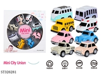 ST326281 - PULL BACK MINI CITY DIE CAST CAR