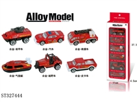 ST327444 - PULL BACK DIE CAST CITY FIRE PROTECTION CAR