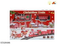 ST328496 - BATTERY OPERATED CHRISTMAS TRAIN TRACK SET WITH LIGHT AND SOUND