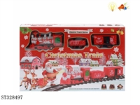 ST328497 - BATTERY OPERATED CHRISTMAS TRAIN TRACK SET WITH LIGHT AND SOUND