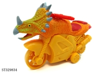 ST329834 - Friction Dinosaur Stunt Motorcycle-Cartoon Triceratops