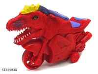 ST329835 - Friction Dinosaur Stunt Motorcycle-Cartoon Dilophosaurus