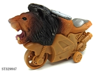 ST329847 - Friction Wild Animal Stunt Motorcycle-Lion