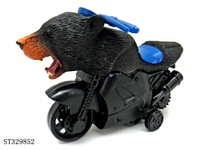 ST329852 - Friction Wild Animal Stunt Motorcycle-Black Bear