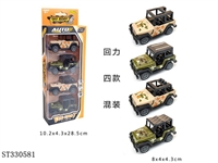 ST330581 - 1:60 PULL BACK DIE CAST JEEP