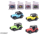 ST330627 - 1:55 PULL BACK DIE CAST CITY JEEP